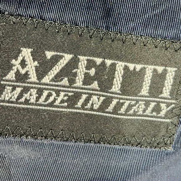 Azetti Made in Italy 100% Wool Navy Pinstripe Suit Jacket Size 54R - Picture 6 of 11